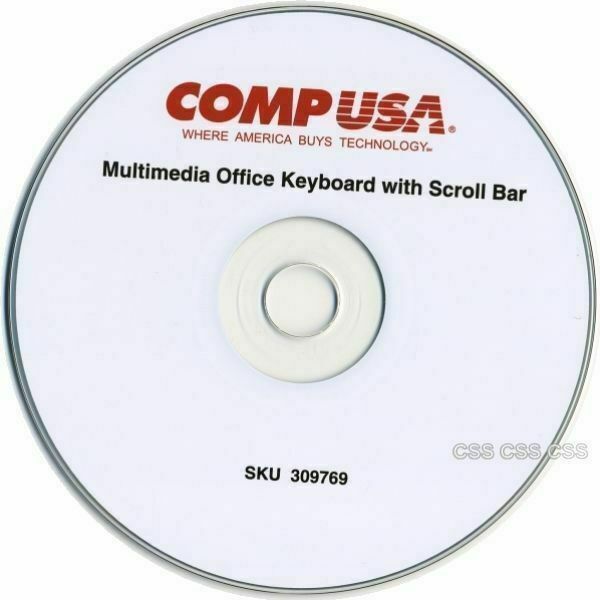 COMPUSA Multimedia Office Keyboard with Scroll Bar Drivers CD Installation Disk