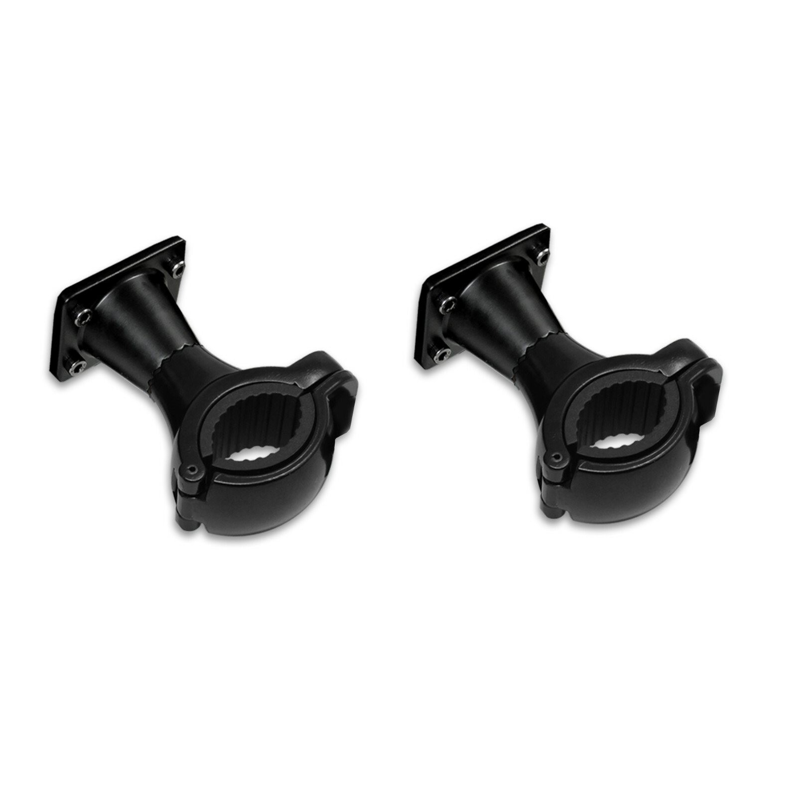 Pair of black speaker mounting clamp for 1 to 1-1/4" handlebar black