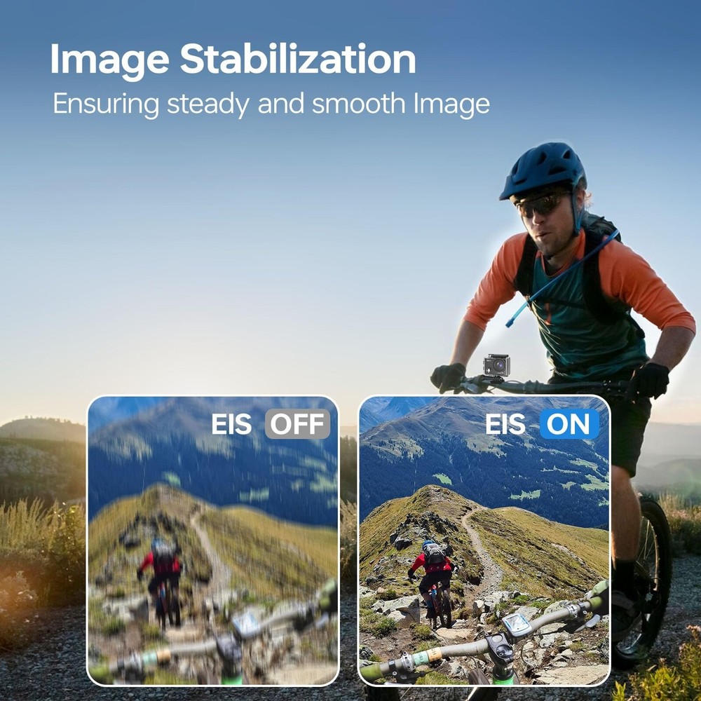 Action Camera 5K 30FPS Waterproof Camera with 64GB Card