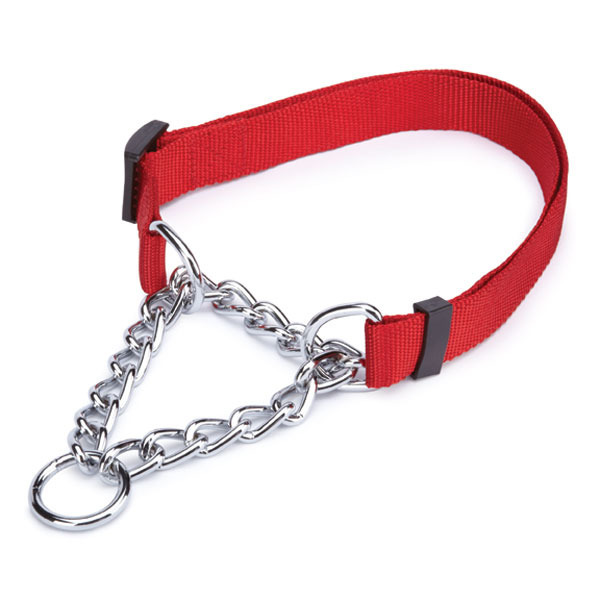 Guardian Gear Dog Martingale Chain Nylon Collar Adjustable Small Medium Large