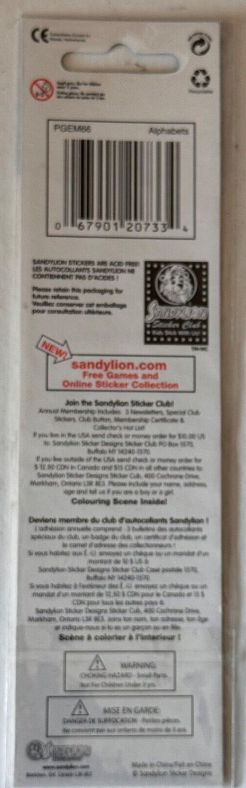 SandyLion Gem Stickers ALPHABET Scrapbooking Party Favor Teacher Rewards Sealed