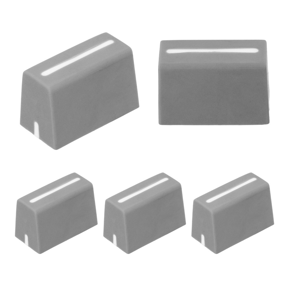 Universal Fader Knobs, Grey Mixer Fader Caps Rubber for DJ Console, 5Pcs