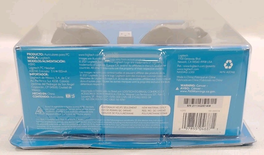 Logitech H390 Stereo USB-A Computer Headset - Brand New In Box