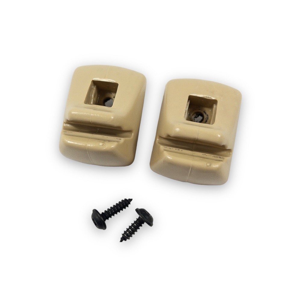 2000-2007 Ford Focus Sun Visor Clip Set Pair W/ Screws Tan