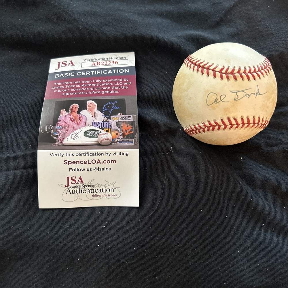 AL DARK  GIANTS SIGNED AUTHENTIC AUTOGRAPHED OML BASEBALL JSA COA