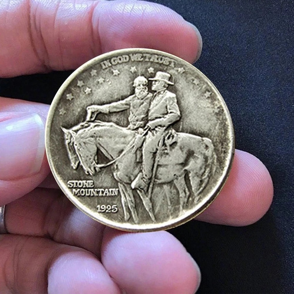 2PCS 1925 Stone Mountain Silver Half Dollar Classic Commemorative Coin