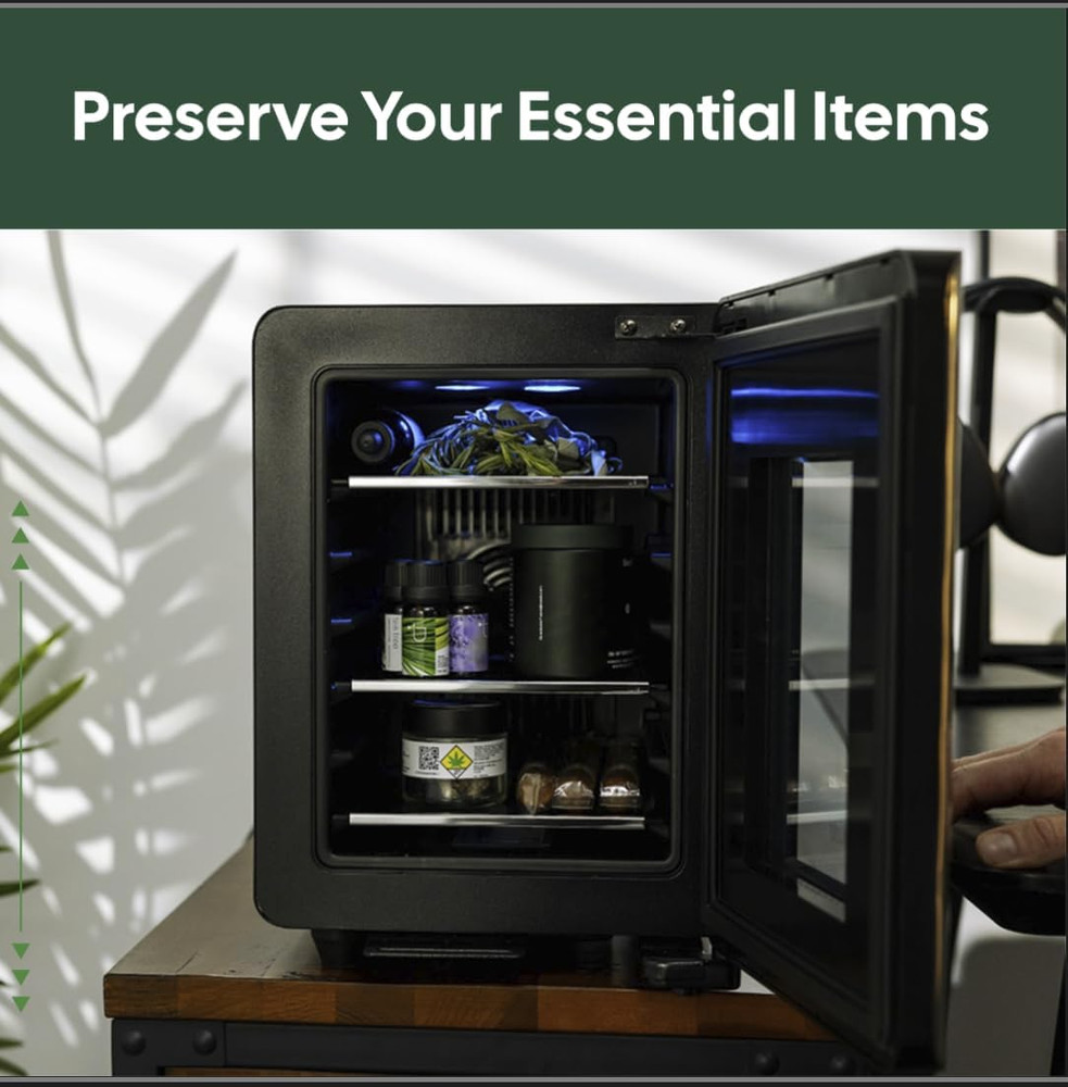 Essential Cooler Compact Portable Mini Fridge with Temp & Humidity Control, 3 US