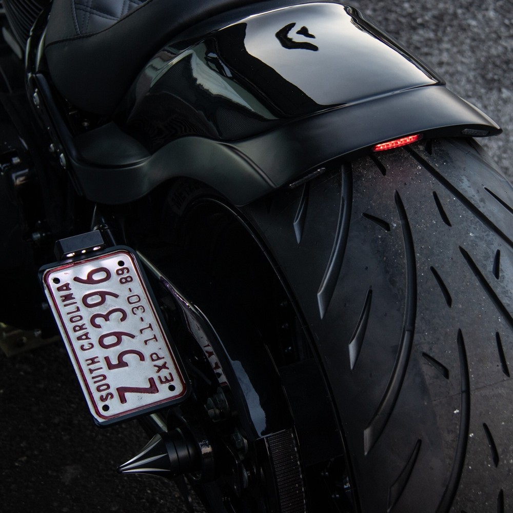 Black Side Mount License Plate Bracket For harley Softail 2018-Later All Models