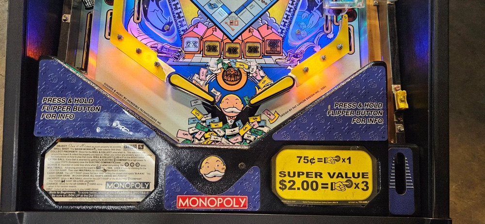 MONOPOLY Pinball Machine - Stern 2001 - 877