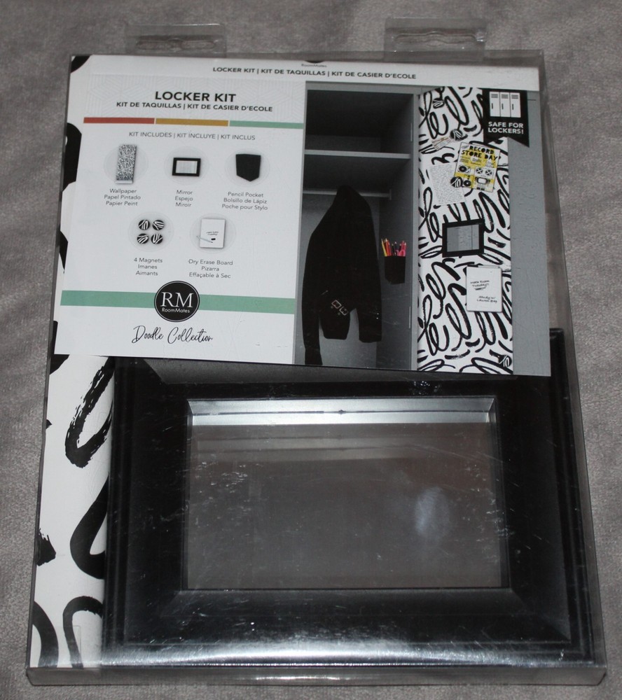 Mirror Dry Erase Board Locker Accessory Kit School Customize Personalize 9pc Set
