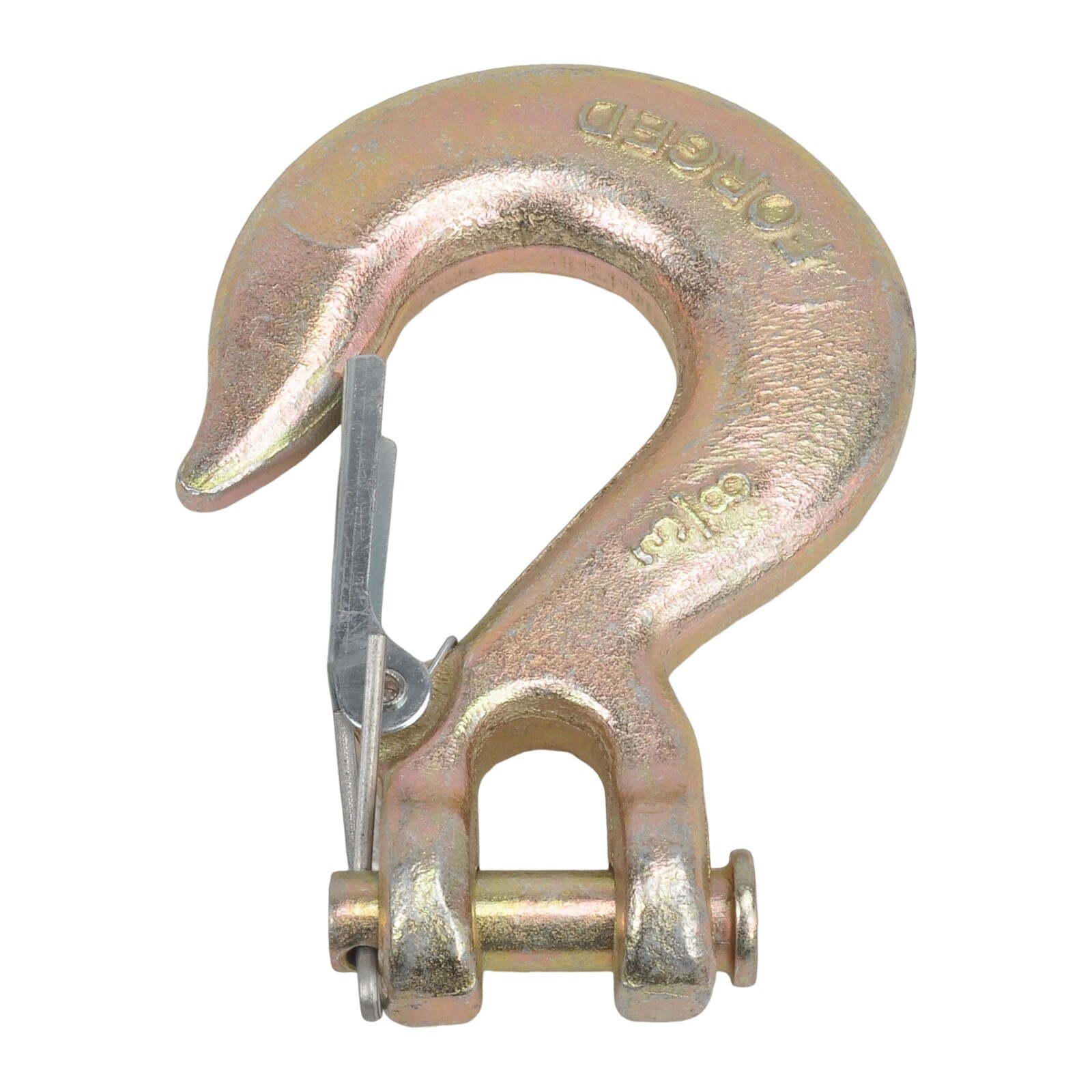 2PCS 3/8" Grade 70 Heavy Duty Forged Steel Clevis Slip Hook With Safety Latch