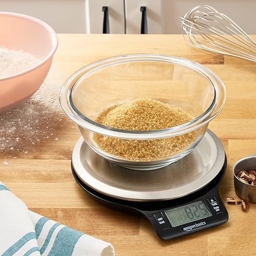 Digital Kitchen Scale with LCD Display, Tare Function, Weighs up to 11 lbs, Blac