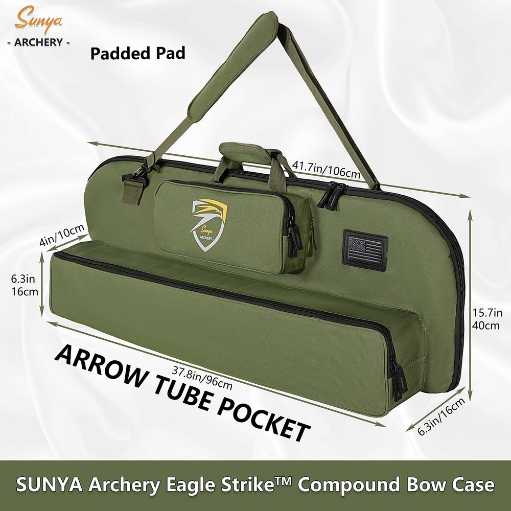 Compound Bow Case with Molle System - Neoprene Bow String Protection & Padded...