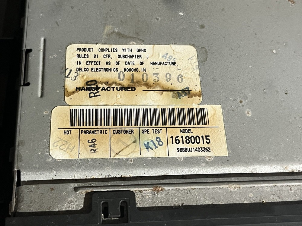 95-97 Chevy Gmc Delco Single CD Slave Player 16180015 - Untested
