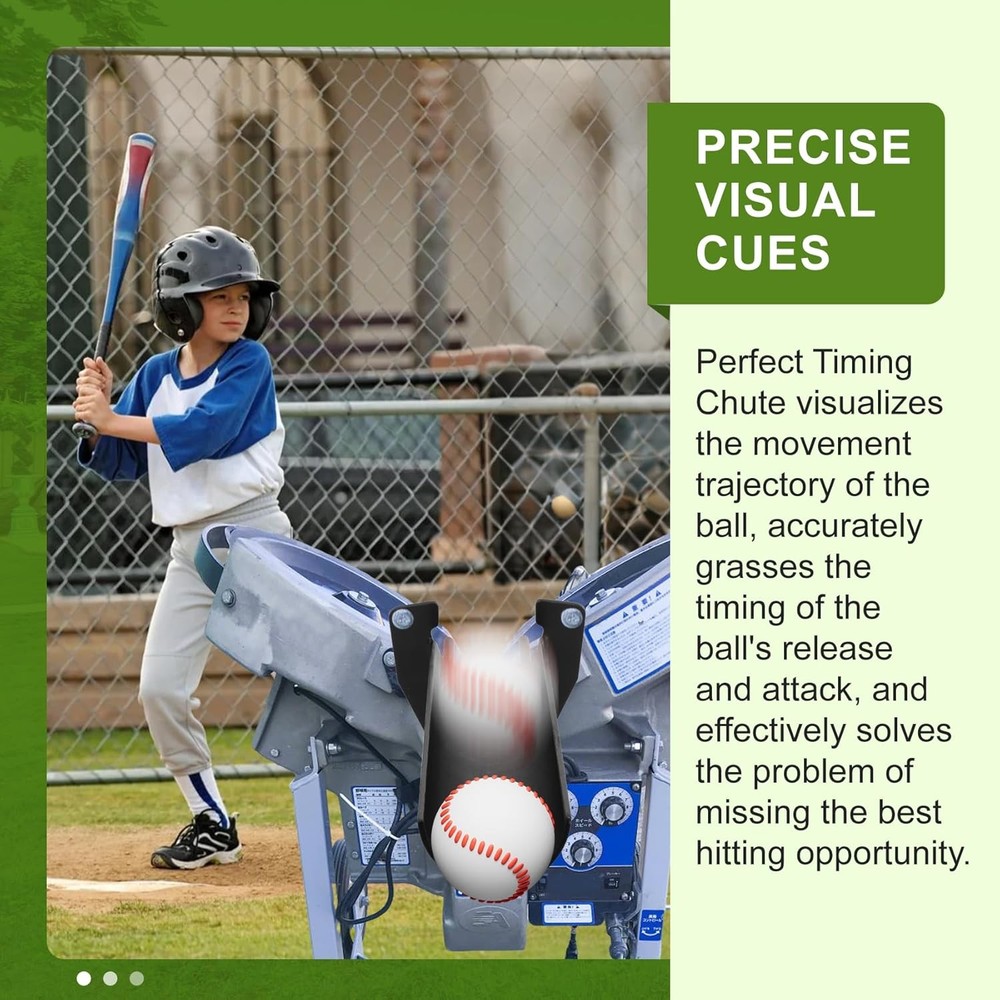 Extended Pitching Machine Chute Compatible with Junior Hack Attack Baseball