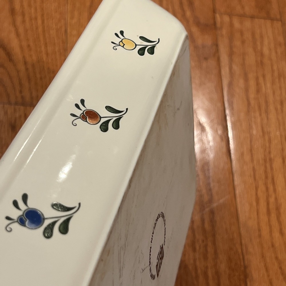 Vintage ASTA 12 ½" x 7 ½" x 2" Porcelain Rectangular 1982 Oven To Table