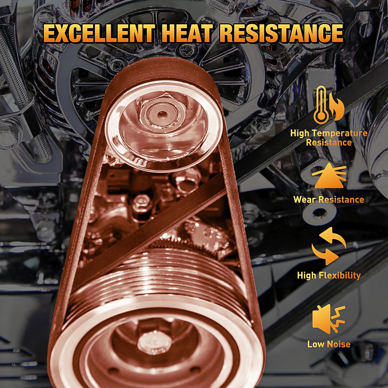 Nilight 725 Go Kart Drive Belt Fit for Hammerhead 80T Mudhead 208R 14704