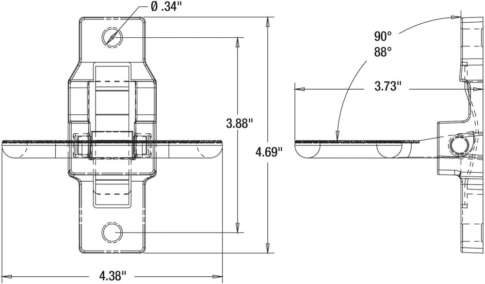 Universal Fit Folding Safety Step - 90° Open, Flat Storage for Trucks & Trailers