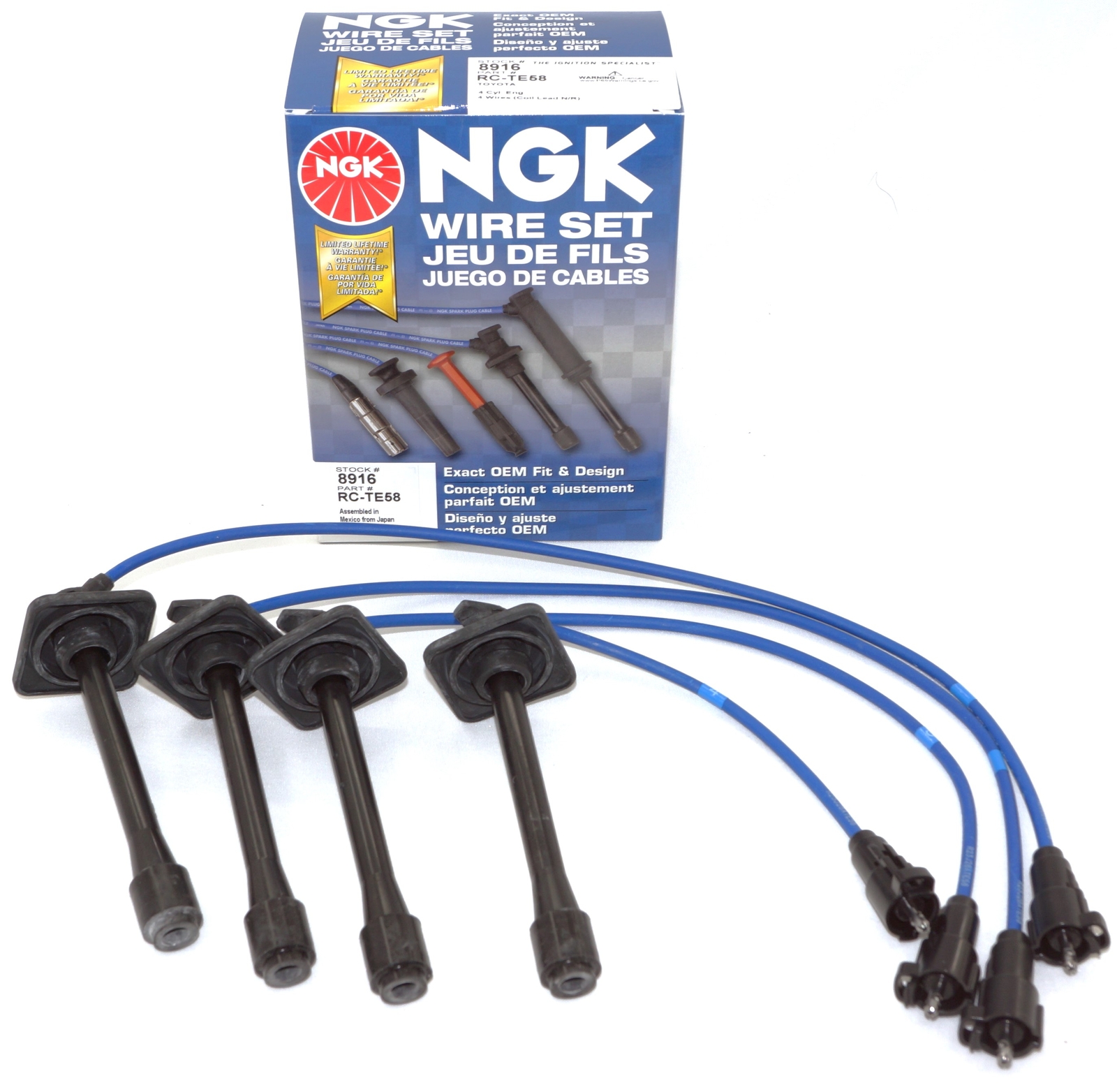 Genuine NGK 8916 Spark Plug Wire Set RC-TE58 fits 97-01 Toyota Camry 2.2L L4