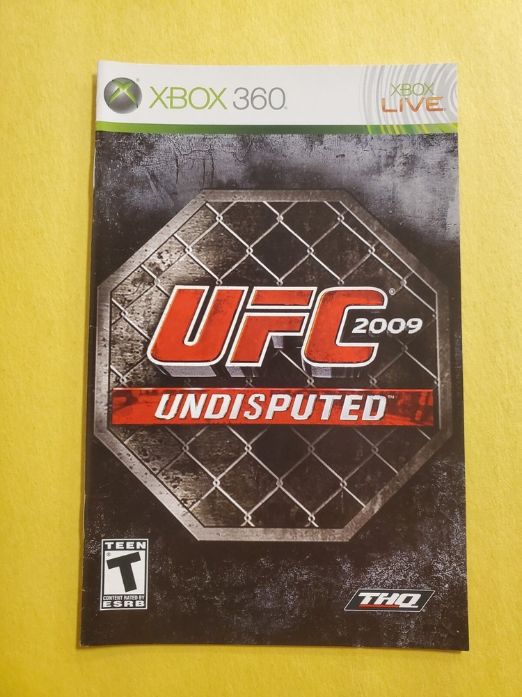 UFC 2009 - XBOX 360 - INSTRUCTION MANUAL ONLY