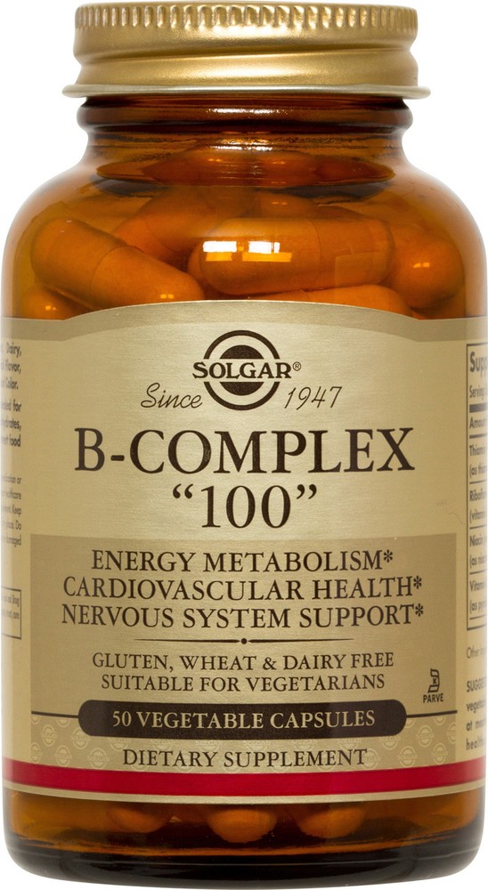 Solgar B-Complex "100" 50 Vegetable Capsules