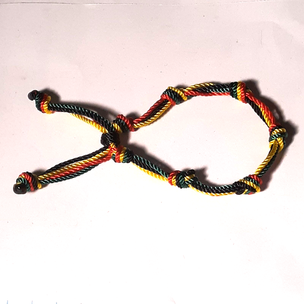 Protection Bracelets Black Red Yellow Green