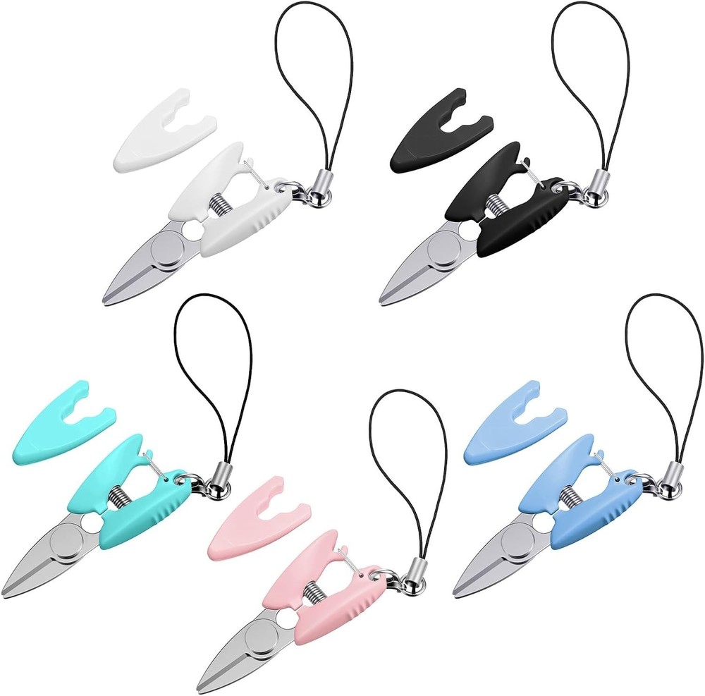 5pcs Small Sewing Scissors with Cover - TSA Approved Mini Scissors Travel Set