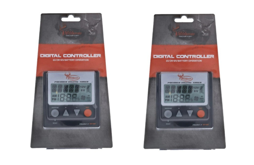 2 Pack Wildgame Innovations Digital Controller 6v or 12v Battery LCD Screen