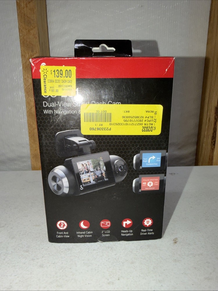 Cobra SC201 Dual View Smart Dash Cam - Black (UNTESTED!)