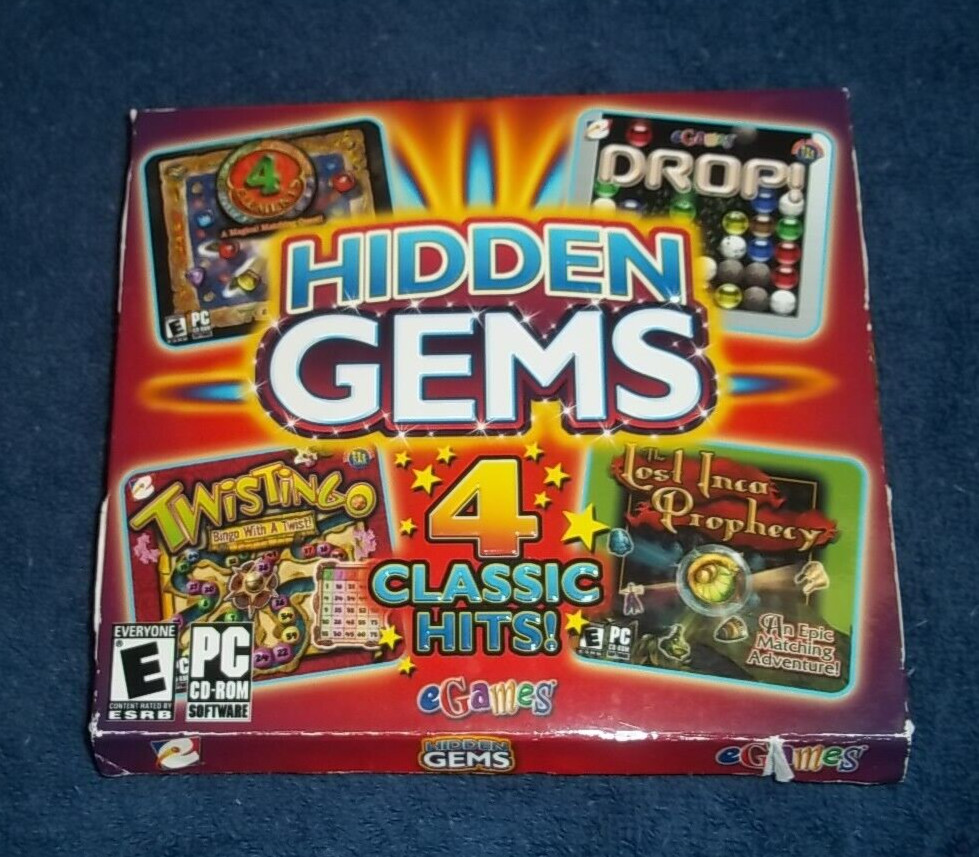 HIDDEN GEMS:  4 CLASSIC HITS (PC, CD ROM, 2010)