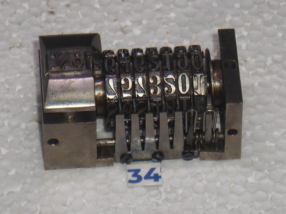 BATES Reverse Letterpress Numbering machine | 34