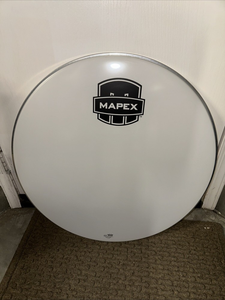 Mapex Quantum 26" Marching Bass Drum Logo Coated White