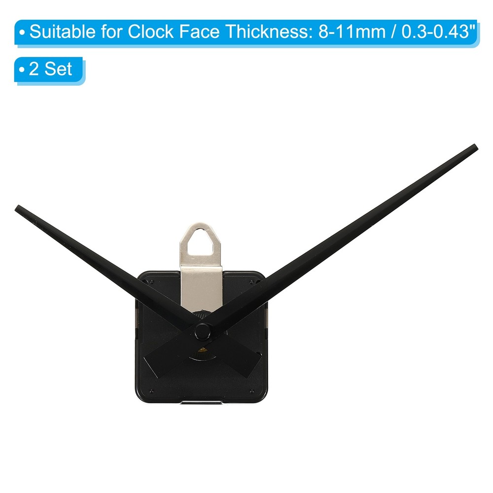 Clock Mechanism Replacement 2Pack Clock Mechanism DIY Wall Clock Black