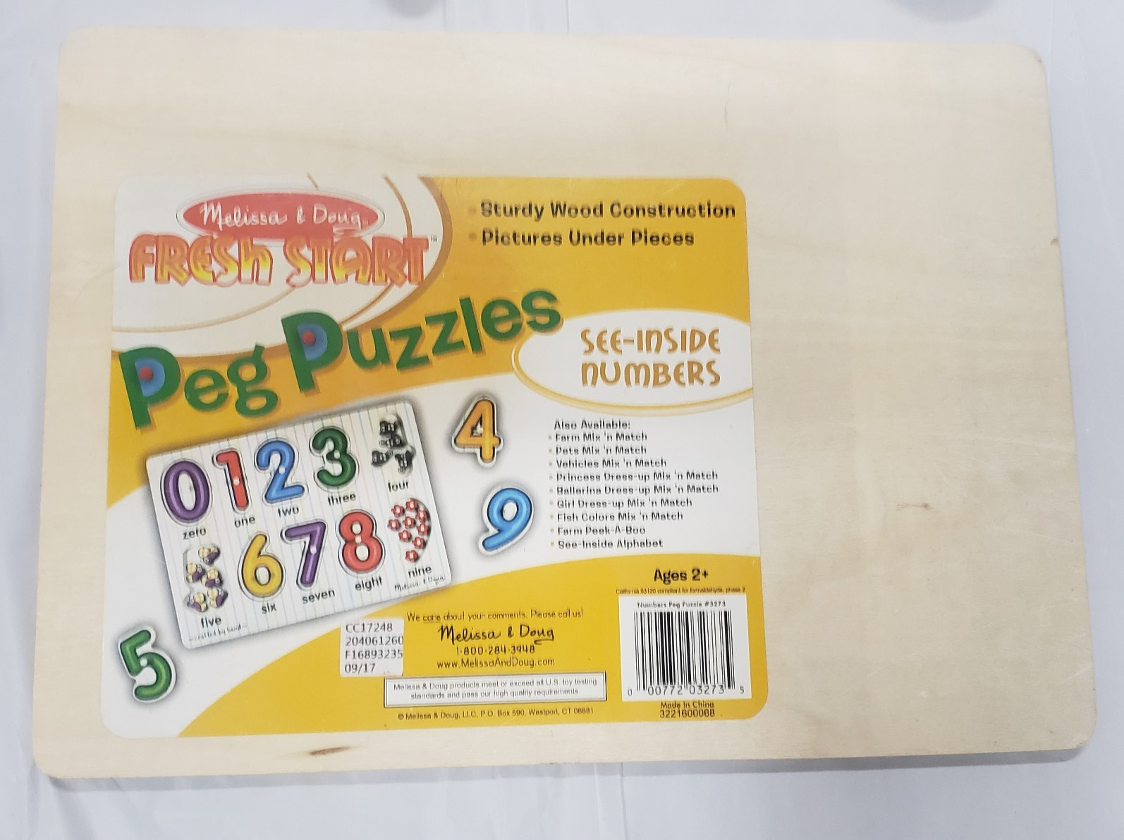 Melissa And Doug Wooden Puzzles, Numbers, Alphabet, farm animals, pets Lot Of 4
