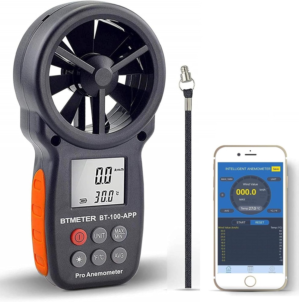BTMETER BT-100APP Anemometer w/Wireless Bluetooth,