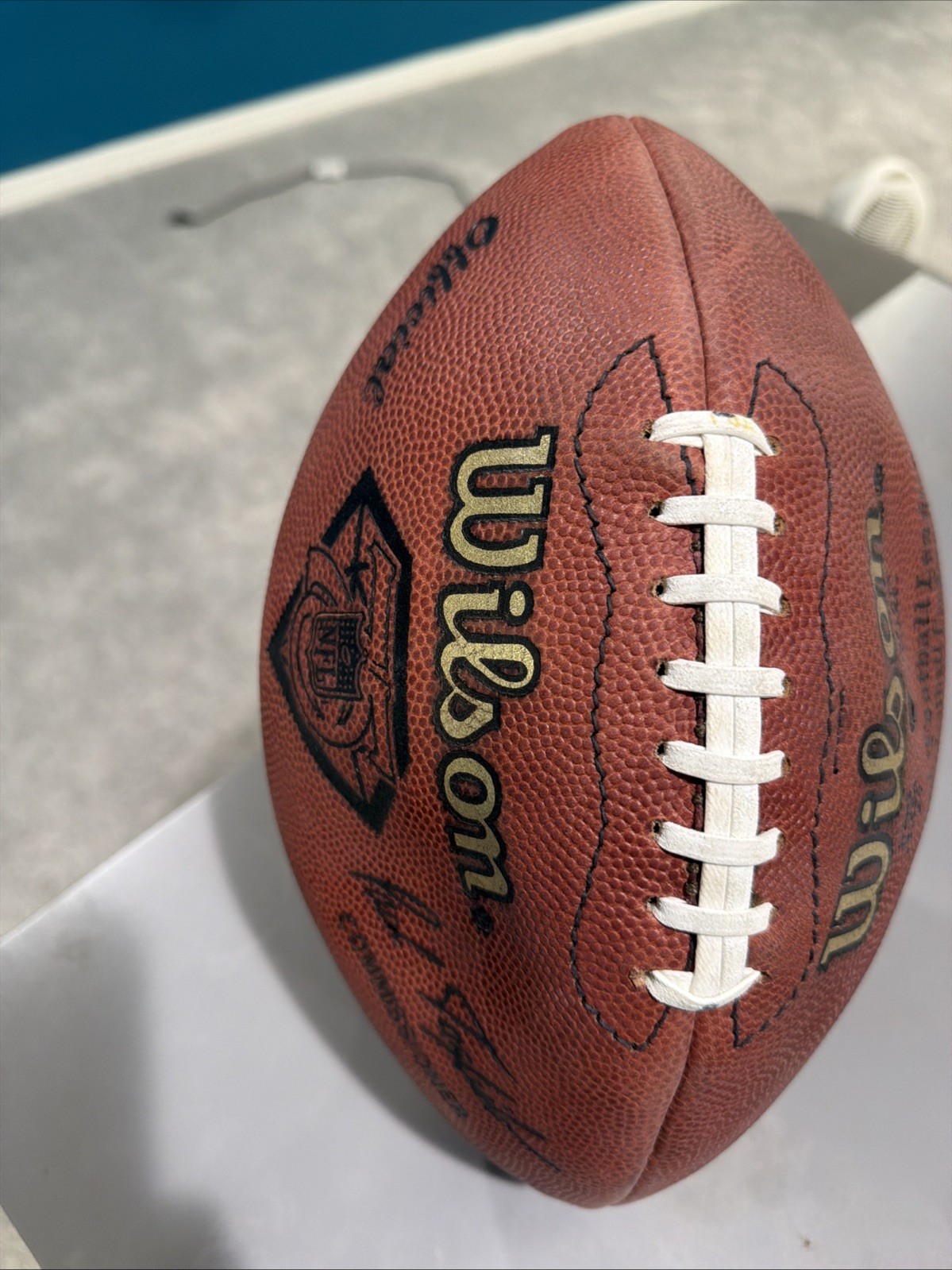 Mark Brunell GAME USED & Autographed NFL Football 1994 75th Anniv 1st Career TD