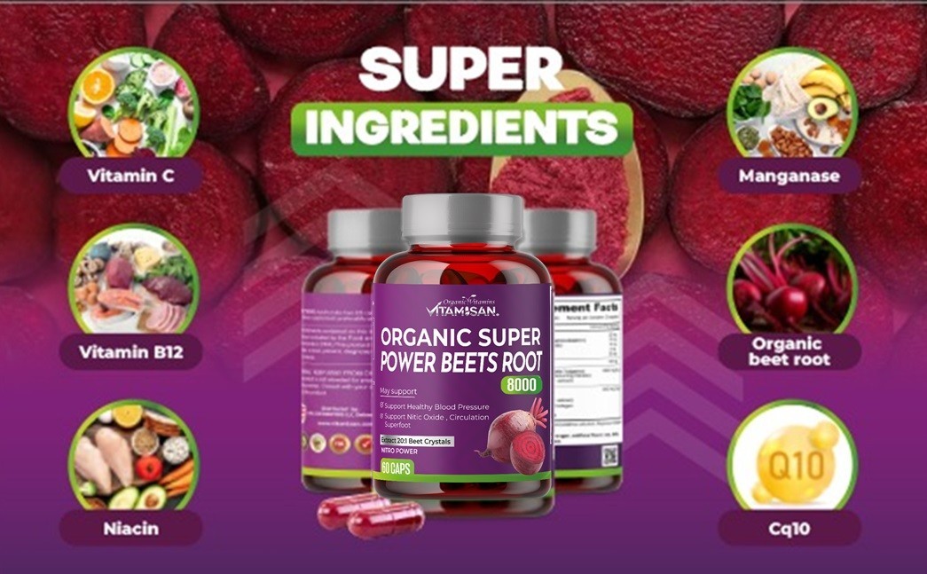 120 Beets Circulation Superfood Beet Root Powder caps 8000 mg 20:1 Nitric Oxide