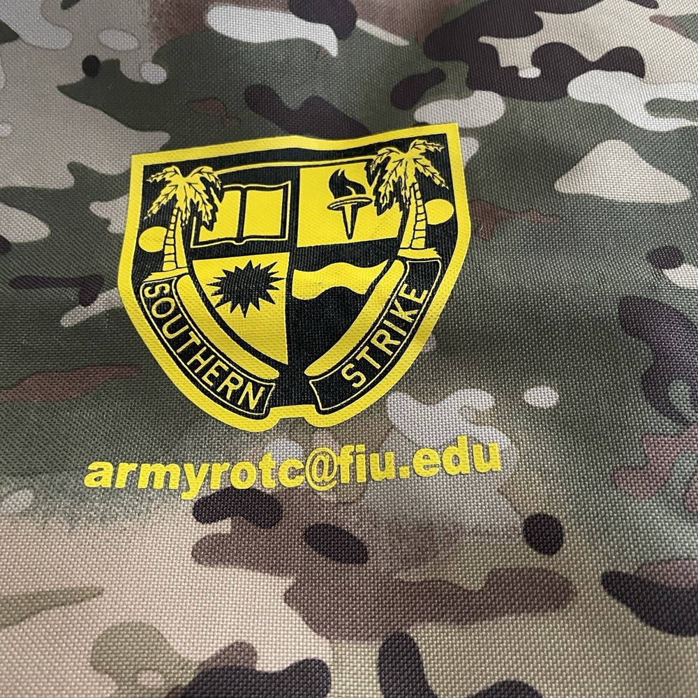 Army ROTC Southern Strike Battalion String Backpack 16"x 13" Camo