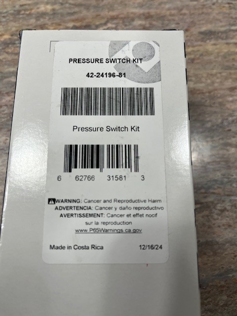 RHEEM RUDD PROTECH PRESSURE SWITCH 42-24196-81