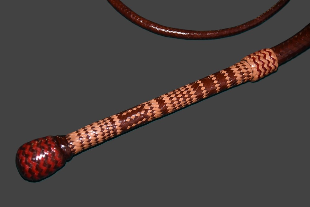 Kangaroo hide bull whips
