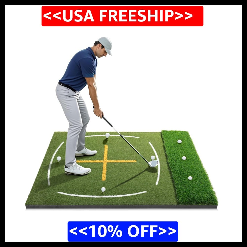 5 x 5 Golf Hitting Mat |  Turf for Realistic Practice Experience