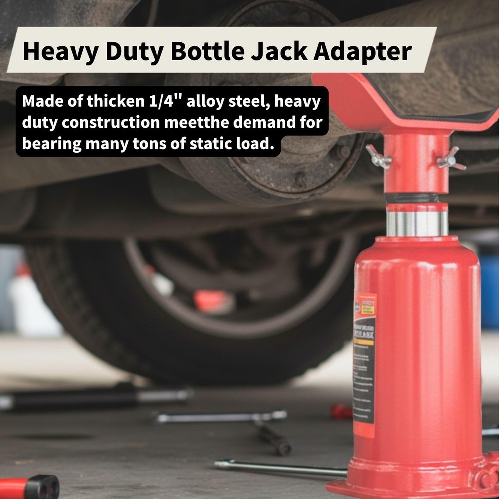 Adjustable Bottle Jack Adapter with TripleLock, Secure WobbleFree Fit for 2T1...
