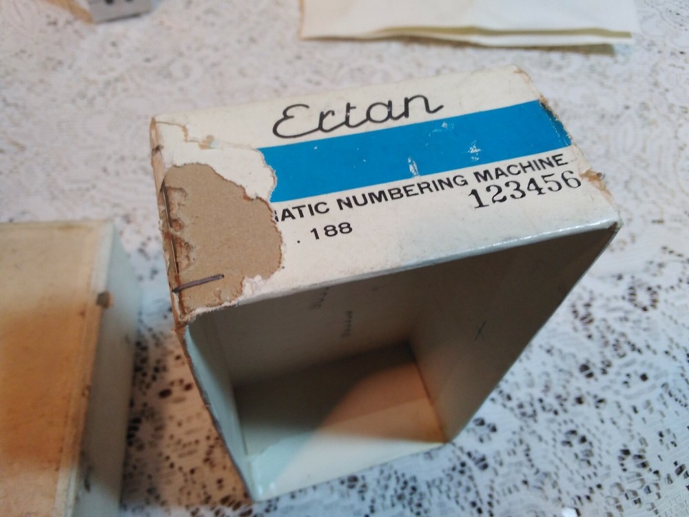 Vintage Ertan Model 188 Automatic Numbering Machine Stamp