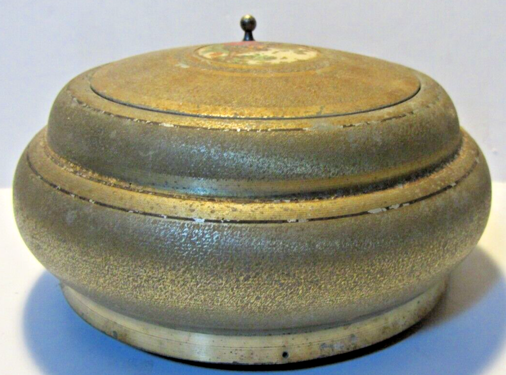 Musical Powder Box Tin Container Working Great
