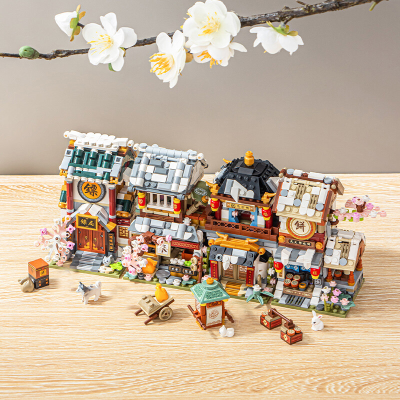 LOZ Mini Blocks Ancient Street Houses Building Blocks Set Nano Bricks DIY Puzzle