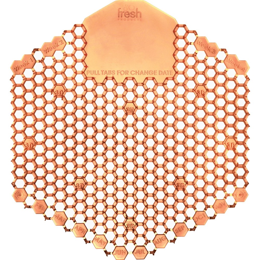 Wave 2.0 Urinal Deodorizer Screens, Mango Fragrance, Orange, 10-Pack