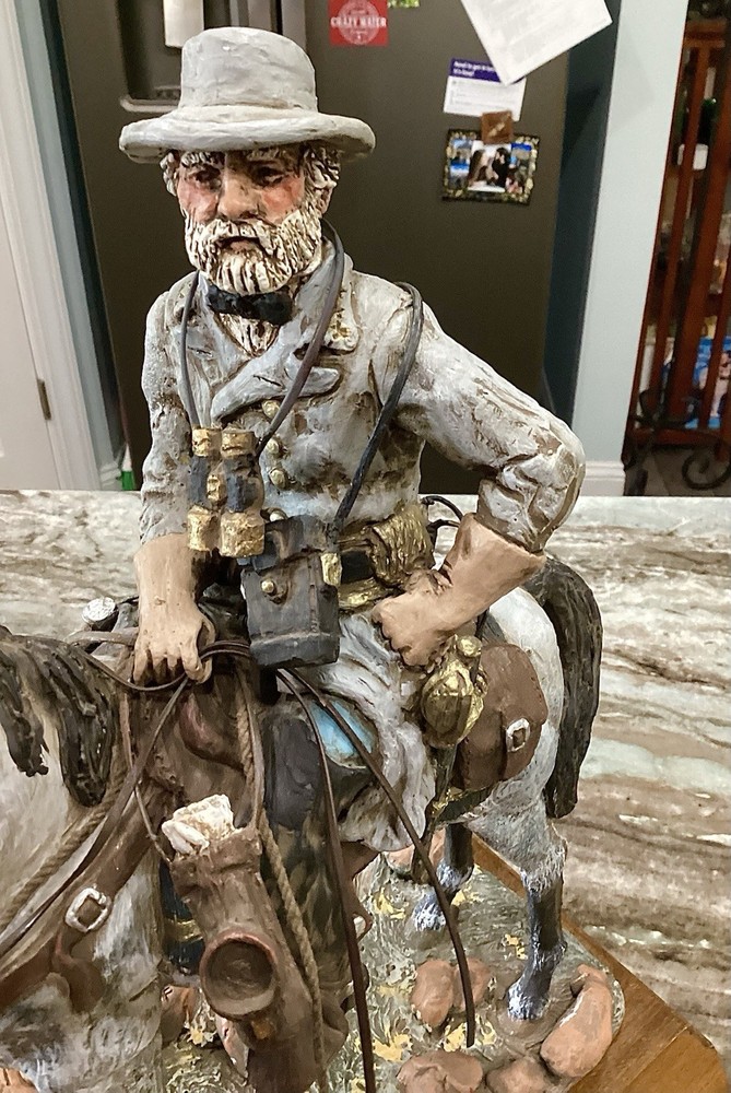 DEFECTIVE DAMAGE Rod Mench Signed Robert E Lee Statue Limited Edition 68 G3D