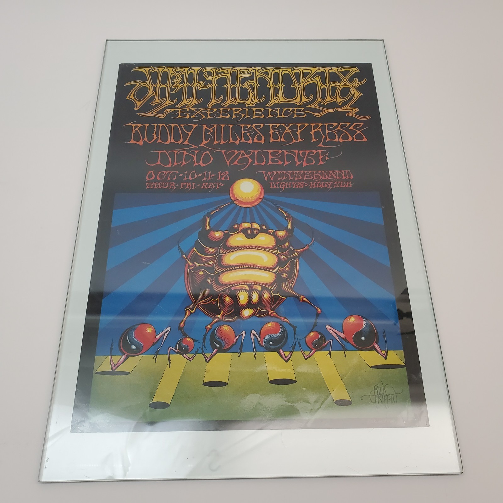 Jimi Hendrix Winterland 1968 Psychedelic Poster Rick Griffin Moscoso BG-140