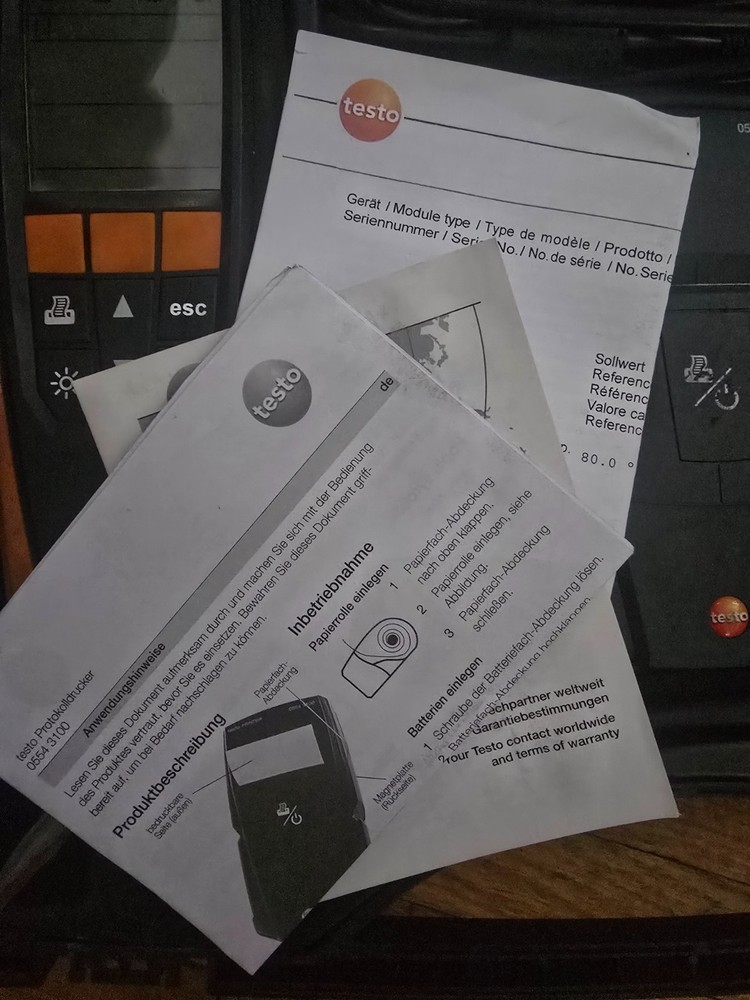 Testo 310 Residential Combustion Analyzer Kit with printer