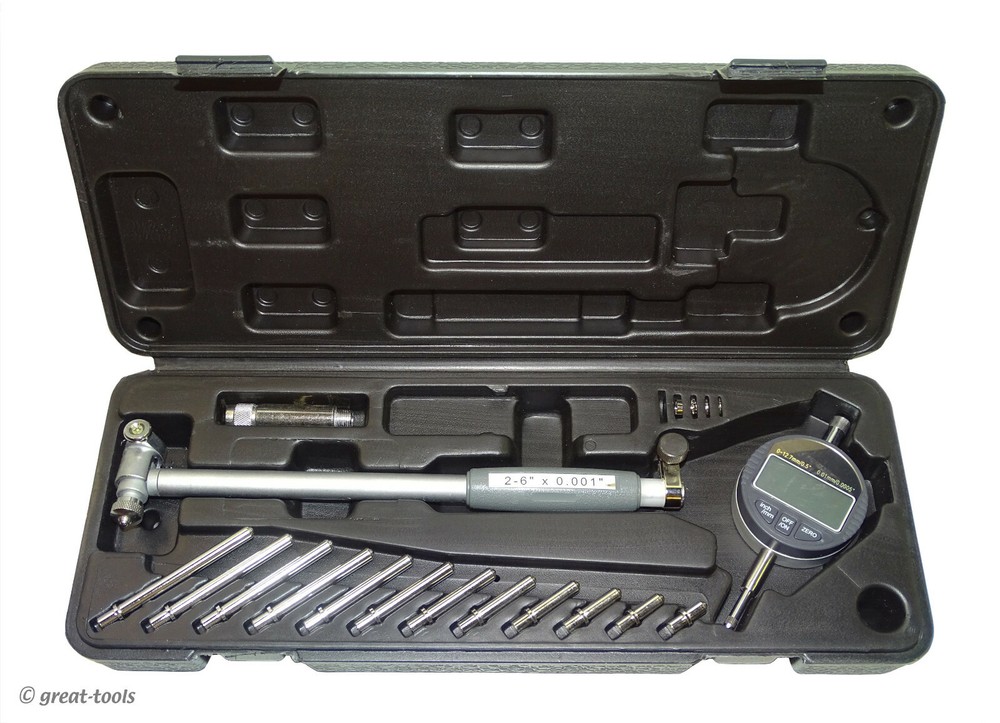 DIGITAL BORE GAUGE TOOL – 2” to 6” cylinder diameter – engine measuring tools